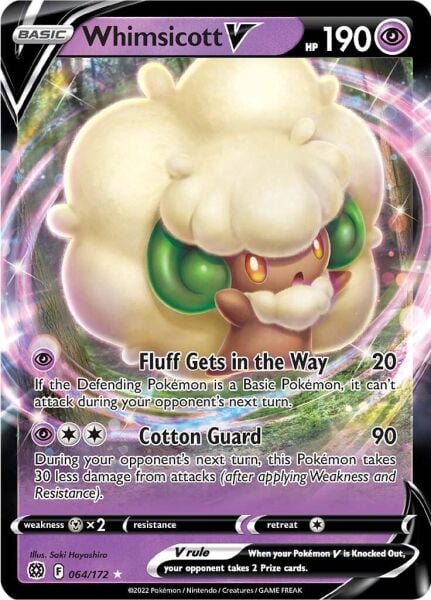 Whimsicott V #64 - Pokemon Brilliant Stars  - NM