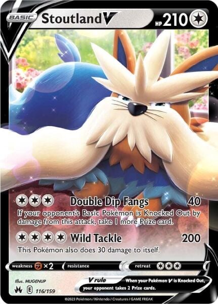 Stoutland V #116 Pokemon Crown Zenith - NM