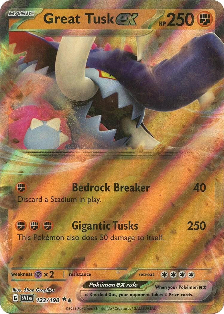 Great Tusk ex #123 Pokemon Scarlet & Violet - NM