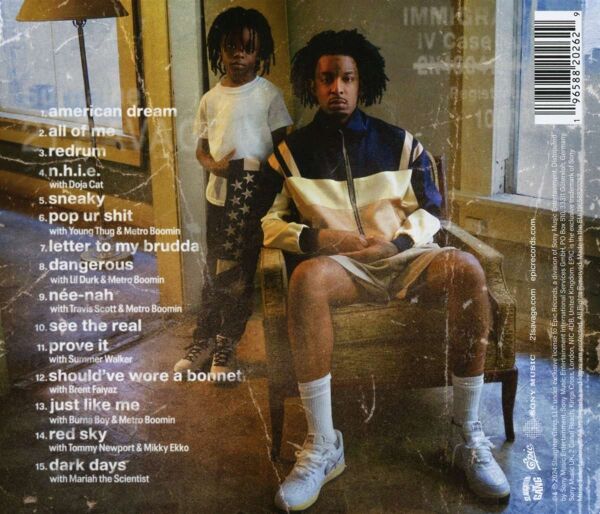 21 SAVAGE – AMERICAN DREAM CD