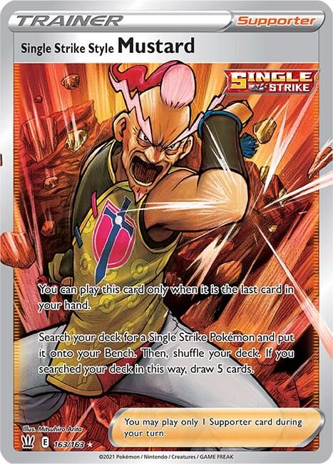Single Strike Style Mustard #163 Pokemon Battle Styles - NM