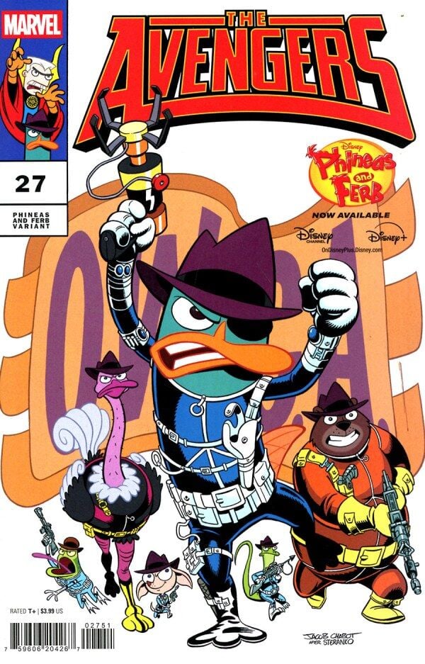 AVENGERS #27 JACOB CHABOT PHINEAS AND FERB VARIANT