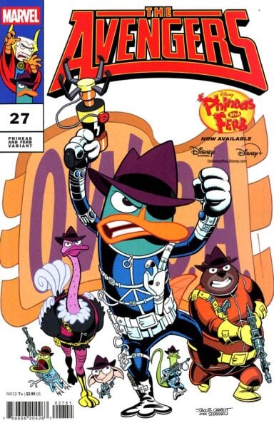 AVENGERS #27 JACOB CHABOT PHINEAS AND FERB VARIANT