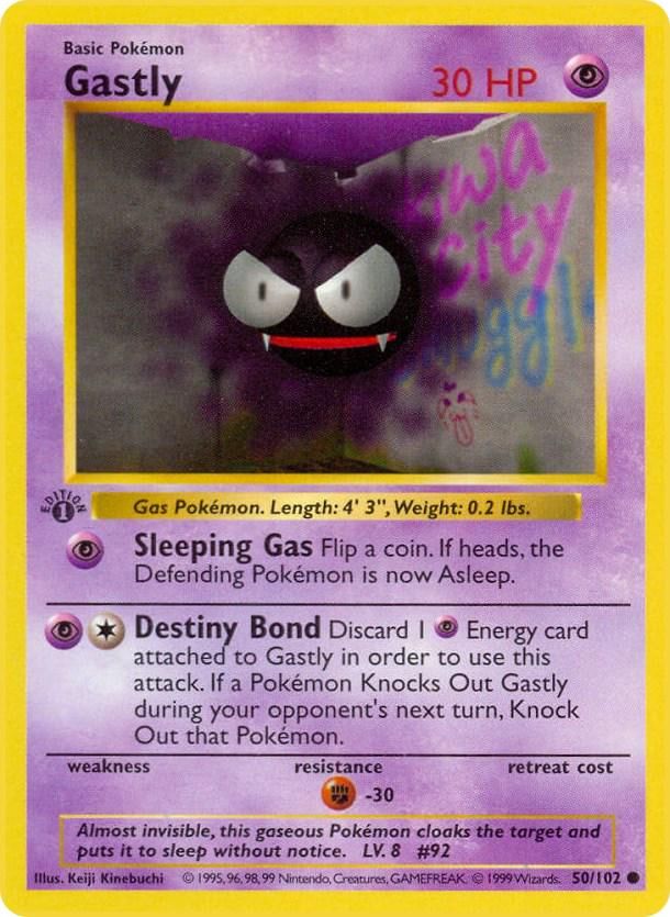 Gastly [1st Edition] #50 Pokemon Base Set - NM