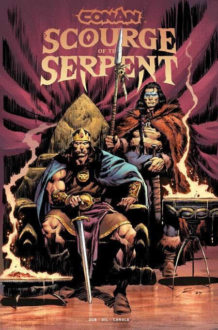 CONAN THE BARBARIAN SCOURGE OF THE SERPENT TP VOL 01 DIRECT MARKET EDITION ROBERTO DE LA TORRE THRONE CVR  - PRE-ORDER