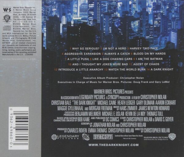 HANS ZIMMER & JAMES NEWTON HOWARD – THE DARK KNIGHT ORIGINAL MOTION PICTURE SOUNDTRACK CD