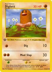 Diglett [1st Edition] #47 Pokemon Base Set - NM