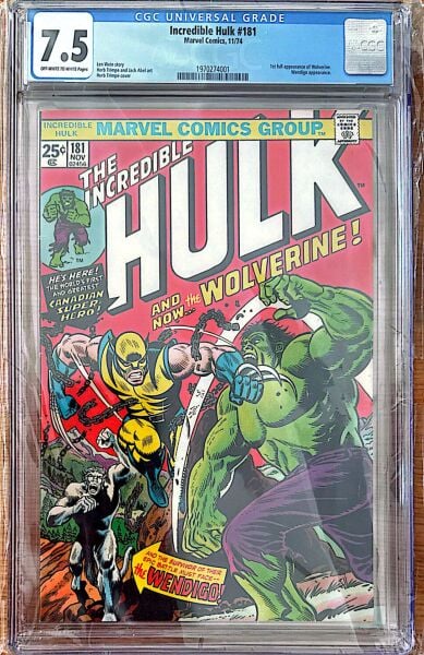 INCREDBILE HULK #181 CGC 7.5 WOLVERINE FIRST APP