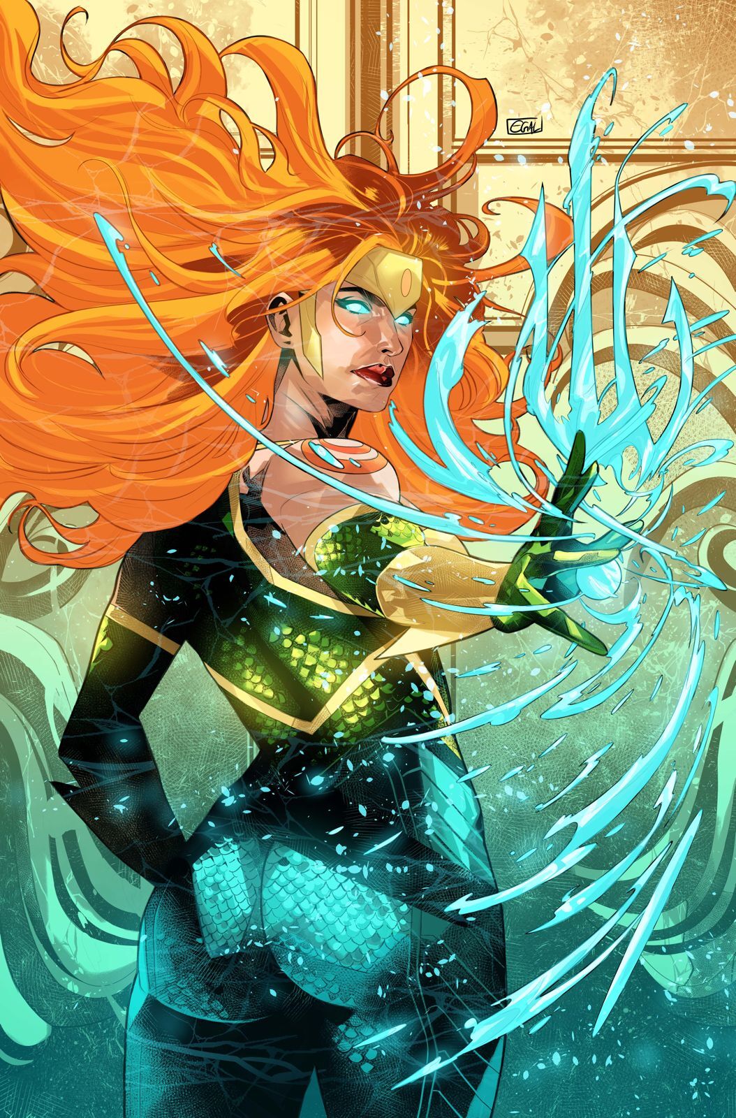 AQUAMAN #8 CVR C EDWIN GALMON CARD STOCK VAR