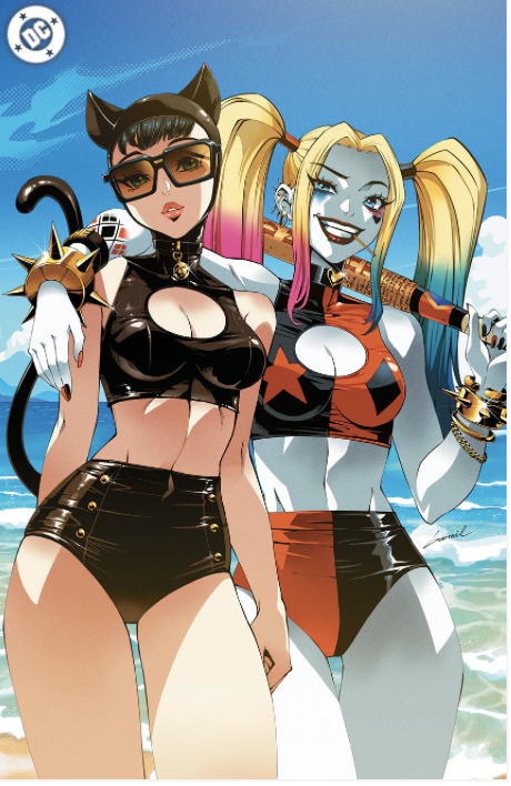 G'NORT'S SWIMSUIT EDITION CATWOMAN & HARLEY QUINN GODTAIL EXCLUSIVE VARIANT 800 LTD W/COA