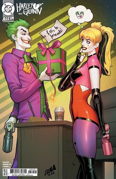 HARLEY QUINN #50 CVR D DAVID NAKAYAMA APRIL FOOLS CARD STOCK VAR