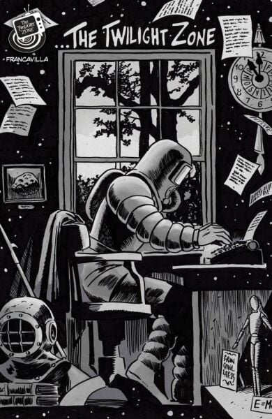 THE TWILIGHT ZONE #5 - COVER B FRANCESCO FRANCAVILLA BLACK & WHITE CONNECTING VARIANT - PRE-ORDER