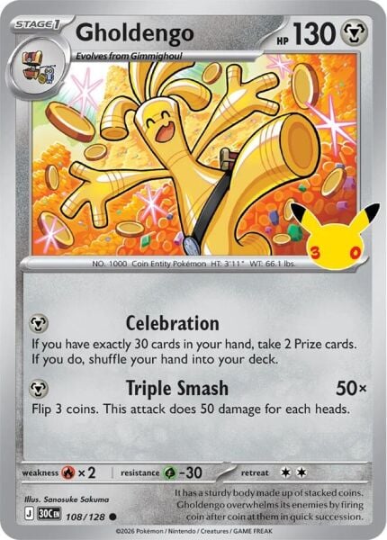 Gholdengo #108 Pokemon 30th Celebration - NM