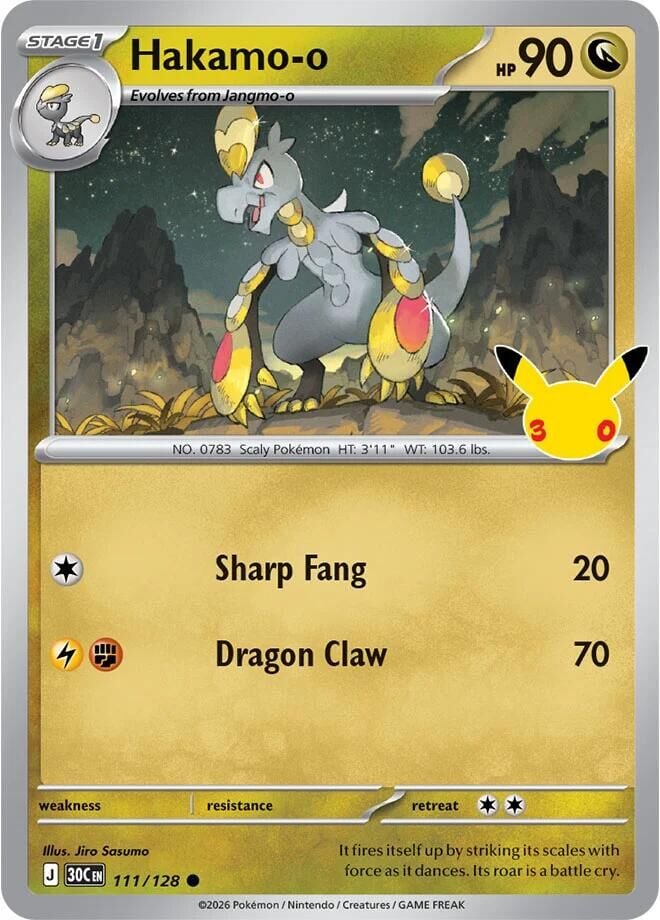 Hakamo-o #111 Pokemon 30th Celebration - NM