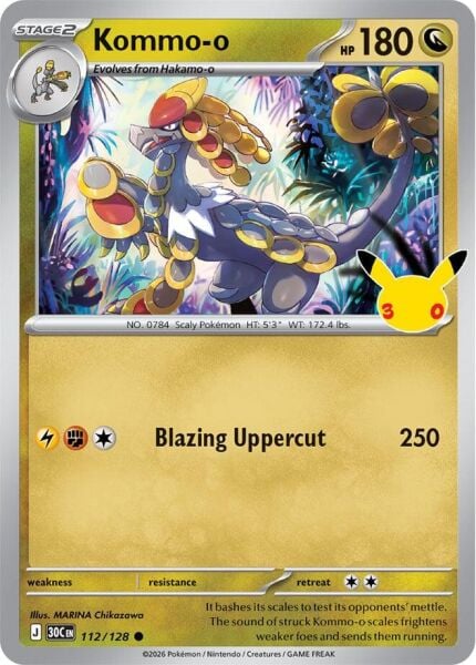Kommo-o #112 Pokemon 30th Celebration - NM