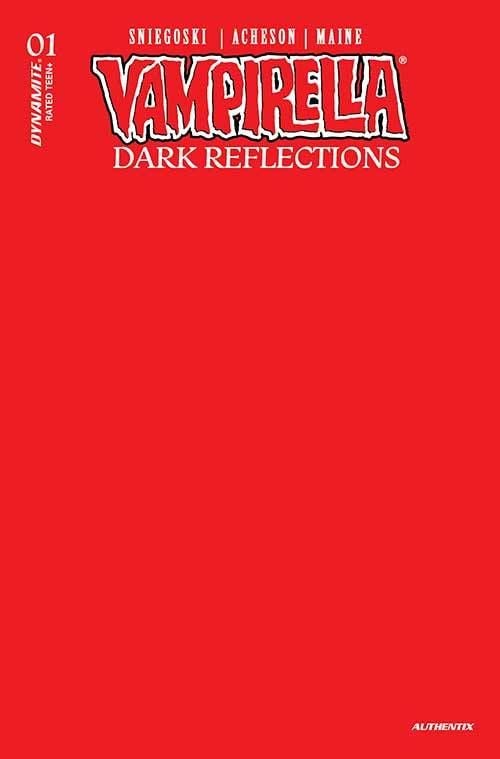 Vampirella: Dark Reflections #1 Cover Y Red Blank Variant