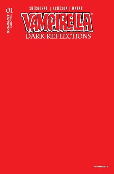 Vampirella: Dark Reflections #1 Cover Y Red Blank Variant