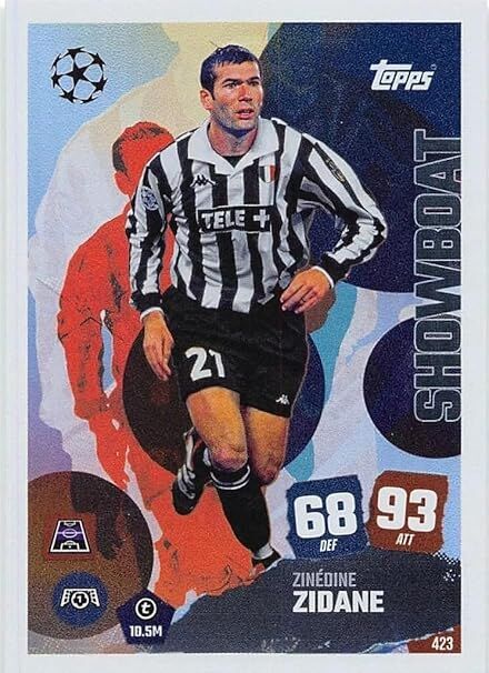 TOPPS MATCH ATTAX 2025/26 – ZINEDINE ZIDANE SHOWBOAT FOOTBALL TRADING CARD