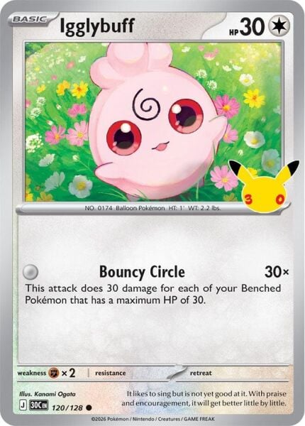 Igglybuff #120 Pokemon 30th Celebration - NM