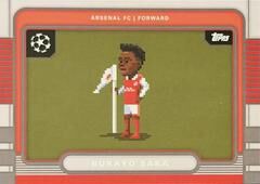 2025-26 TOPPS UEFA CLUB COMPETITIONS – BUKAYO SAKA 8-BIT SHOTS ARSENAL FC FOOTBALL CARD