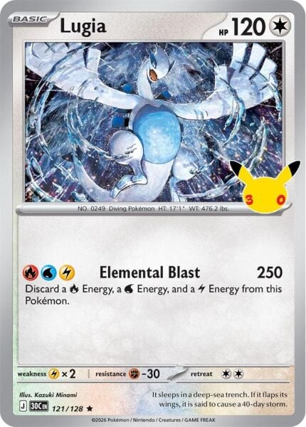 Lugia #121 Pokemon 30th Celebration  - NM