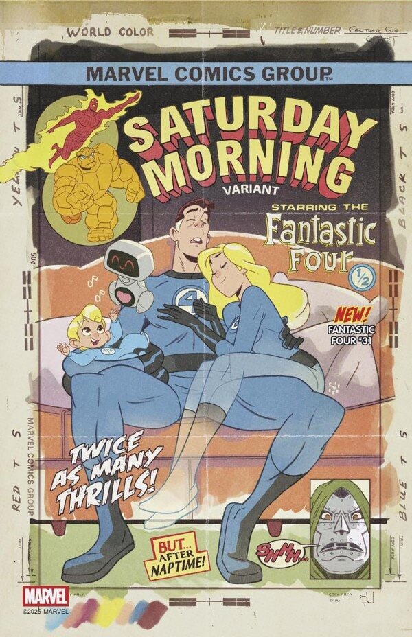 FANTASTIC FOUR #31 SEAN GALLOWAY SATURDAY MORNING VARIANT