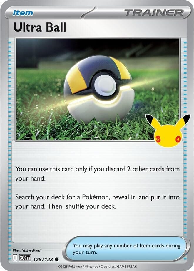 Ultra Ball #128 Pokemon 30th Celebration - NM