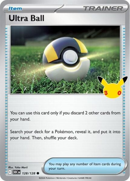 Ultra Ball #128 Pokemon 30th Celebration - NM
