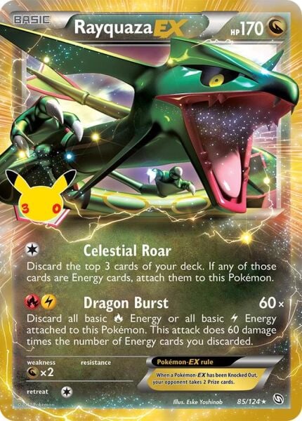 Rayquaza EX #85 Pokemon 30th Celebration - NM