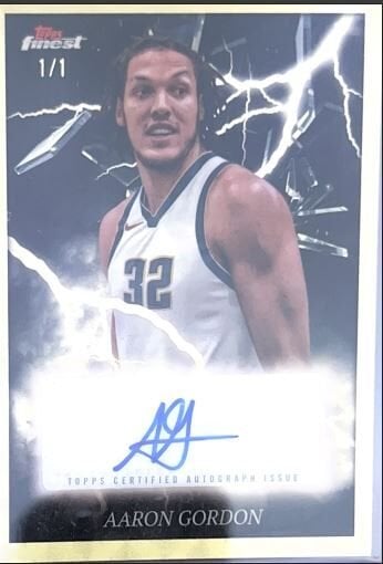 2024-25 TOPPS FINEST BASKETBALL – AARON GORDON FINEST AUTOGRAPHS SUPERFRACTOR 1/1 SIGNED CARD