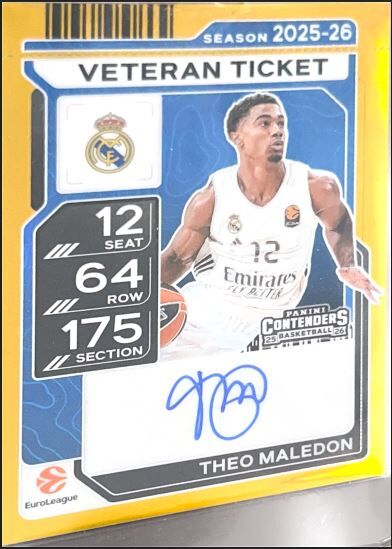 THEO MALEDON PANINI CONTENDERS SIGNED CARD