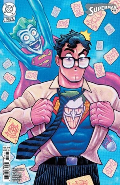 SUPERMAN #25 CVR F DAN HIPP APRIL FOOLS CARD STOCK VAR