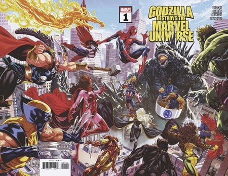 GODZILLA DESTROYS THE MARVEL UNIVERSE #1 MARK BROOKS COVER