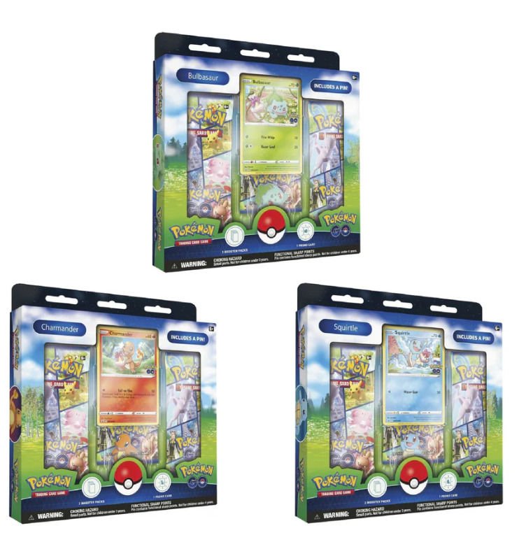 Pokémon TCG: Pokemon Go Pin Set of 3 - Kanto Starters