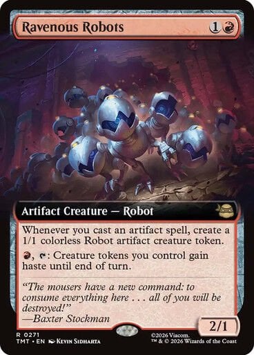Ravenous Robots Teenage Mutant Ninja Turtles Non-foil Extended Art #271 Magic: The Gathering