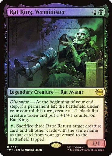 Rat King, Verminister Teenage Mutant Ninja Turtles Foil #071 Magic: The Gathering