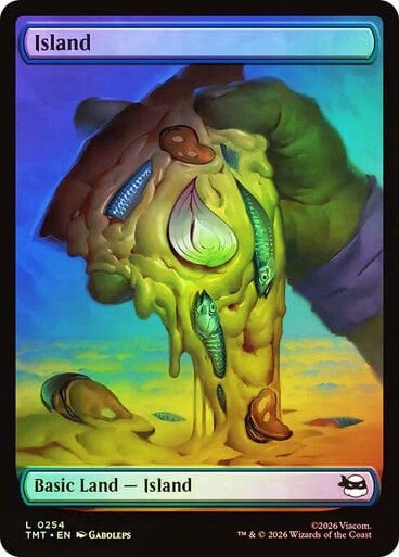 Island (#254) Teenage Mutant Ninja Turtles Foil Full Art #254 Magic: The Gathering