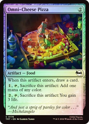 Omni-Cheese Pizza Teenage Mutant Ninja Turtles Foil #176 Magic: The Gathering