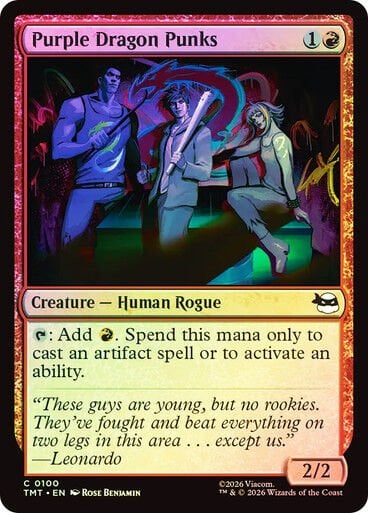 Purple Dragon Punks Teenage Mutant Ninja Turtles Foil #100 Magic: The Gathering
