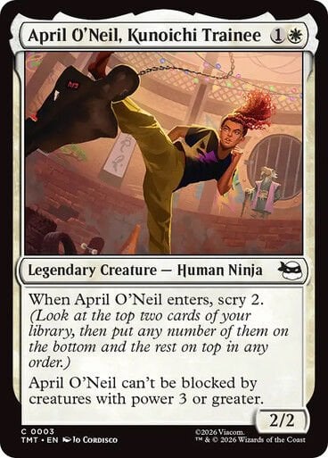 April O'Neil, Kunoichi Trainee Teenage Mutant Ninja Turtles Non-foil #003 Magic: The Gathering