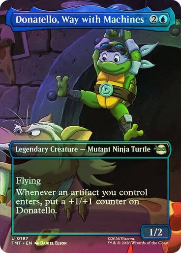 Donatello, Way with Machines Teenage Mutant Ninja Turtles Foil Borderless #197 Magic: The Gathering