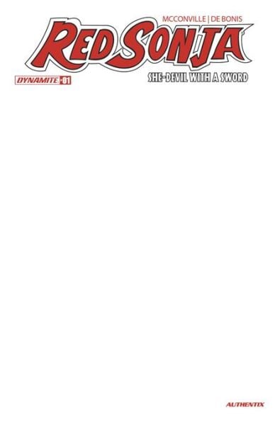 RED SONJA SHE DEVIL WITH A SWORD #1 CVR F BLANK AUTHENTIX VAR