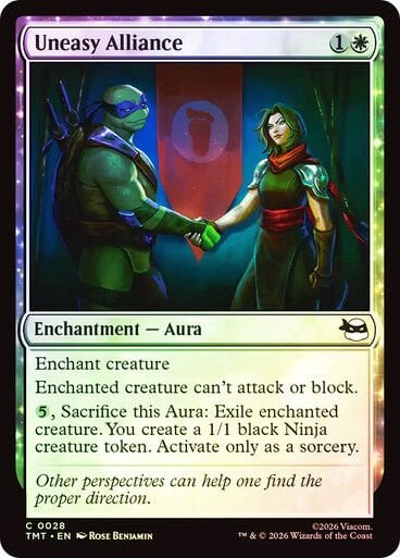 Uneasy Alliance Teenage Mutant Ninja Turtles Foil #028 Magic: The Gathering