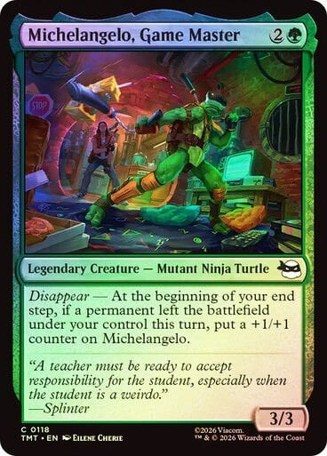 Michelangelo, Game Master Teenage Mutant Ninja Turtles Foil #118 Magic: The Gathering
