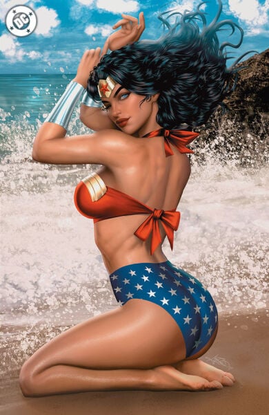 G'NORT'S SWIMSUIT EDITION WONDER WOMAN ARIEL DIAZ EXCLUSIVE VARIANT 800 LTD W/COA