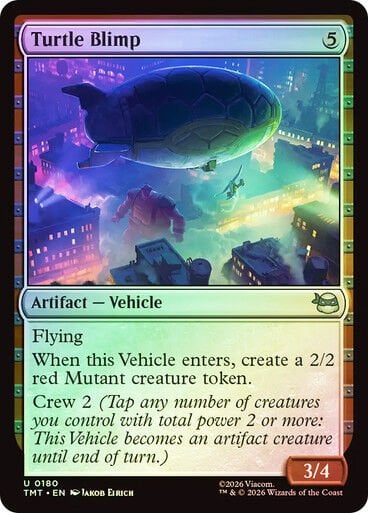 Turtle Blimp Teenage Mutant Ninja Turtles Foil #180 Magic: The Gathering