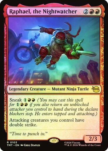 Raphael, the Nightwatcher Teenage Mutant Ninja Turtles Foil #103 Magic: The Gathering