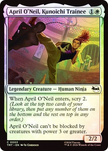 April O'Neil, Kunoichi Trainee Teenage Mutant Ninja Turtles Foil #003 Magic: The Gathering