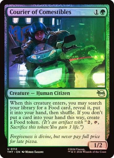 Courier of Comestibles Teenage Mutant Ninja Turtles Foil #112 Magic: The Gathering