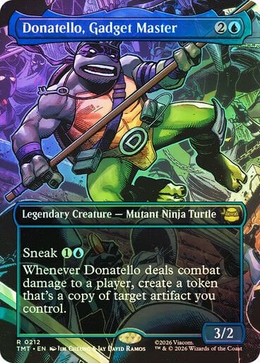 Donatello, Gadget Master (#212) Teenage Mutant Ninja Turtles Foil Borderless #212 Magic: The Gathering
